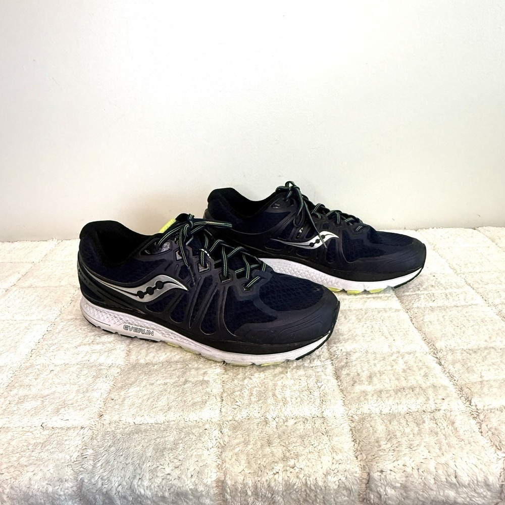 Saucony Mens Echelon 6 Running Shoes Sz 11.5 W Navy‎ Citrine S20385-1 Everun